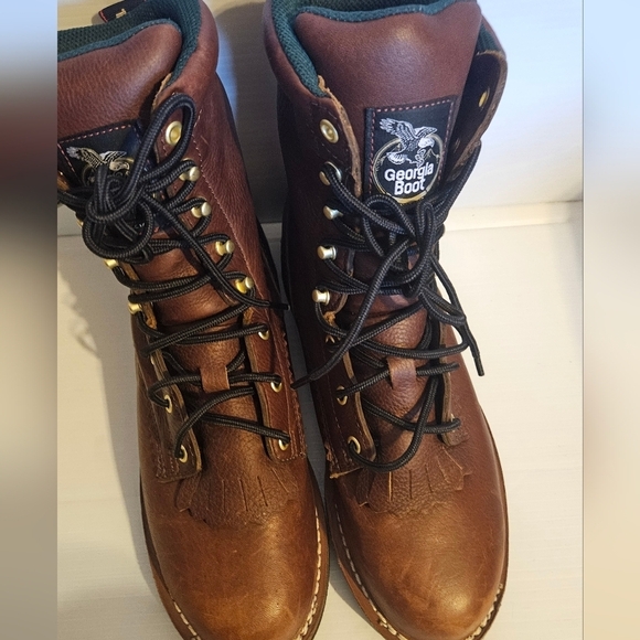 New Georgia Boot Farm and Ranch Walnut Lacer Boot G7014 Men’s Size 8.5M main image 7